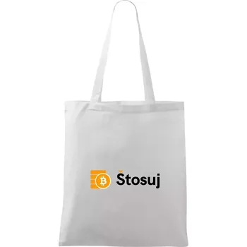 Nákupní taška Štosuj - Logo na prsou - Taška bavlněná - 42 x 38 cm ( Bílá )