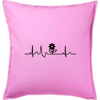 Polštář EKG zahrada - kytka - Polštář 50x50 - 50x50 - Pouze potah ( Růžová )
