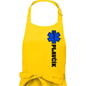 Kuchyňská zástěra Hvězda života - Plavčík - Dámská zástěra na vaření - Univerzální velikost ( Žlutá )