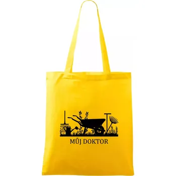 Můj doktor - zahrada - Taška bavlněná - 42 x 38 cm ( Žlutá )
