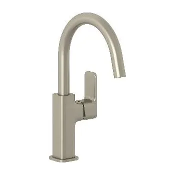 Vodovodní baterie Kludi Renon - Umyvadlová baterie s otočným výtokem, kartáčovaný nikl 42028N575