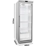 G.Gastro Skladovací lednice - 400L - 1 skleněné dveře