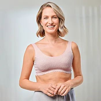 Podprsenka 3Pagen 3 bezešvé podprsenky nefritová + tělová + růžová L