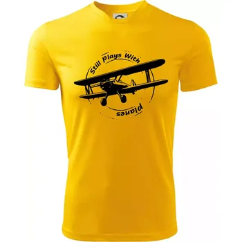 Chlapecké tričko Still Plays With Planes - Dětské triko sportovní (dresovina) - 134 cm/8 let ( Žlutá )