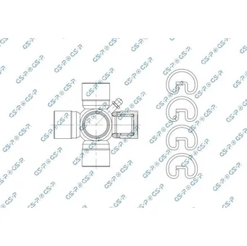 Hřídel nápravy Kloub, kloubový hřídel GSP UJ900208
