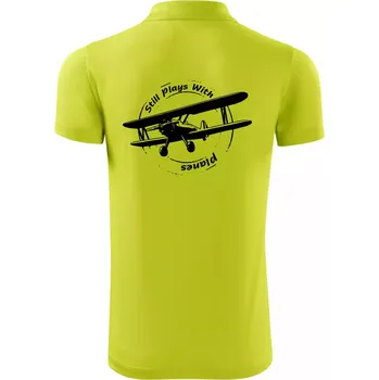 Pánská košile Still Plays With Planes - Polokošile Victory sportovní (dresovina) - M ( Limetková )