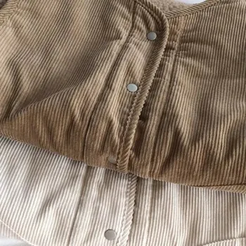 Dámská vesta Zateplená manšestrová vesta s ovčí vlnou Barva: Khaki, Velikost: S