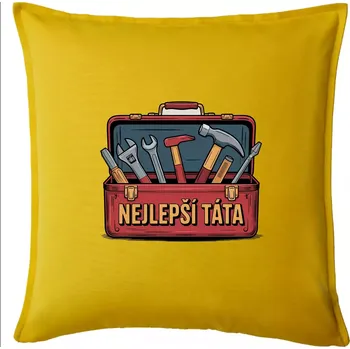 Polštář Nejlepší táta - nářadí - Polštář 50x50 - 50x50 - Pouze potah ( Žlutá )