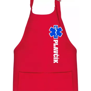 Kuchyňská zástěra Hvězda života - Plavčík - Dětská zástěra na vaření - Univerzální velikost ( Červená )