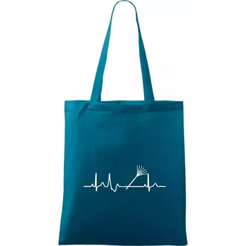 EKG zahrada - hrábě - Taška bavlněná - 42 x 38 cm ( Petrolejová )