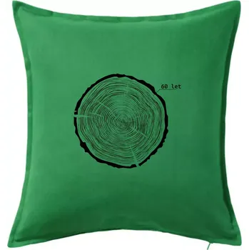 Polštář Letokruhy - 60 - Polštář 50x50 - 50x50 - Pouze potah ( Středně zelená )