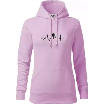 Dámská mikina EKG zahrada - kytka - Mikina dámská Cape s kapucí - XS ( Orchid )