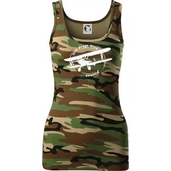 Dámské tričko Still Plays With Planes - Dámské Maskáčové tílko - XS ( Hnědý maskáč )