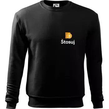 Chlapecké tričko Štosuj - Logo jen na prsu - Mikina Essential dětská - 146 cm/10 let ( Černá )