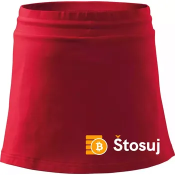 Dámská sukně Štosuj - Logo na prso + záda - Sportovní sukně - two in one - XL ( Červená )