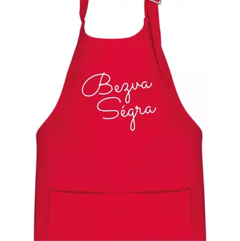 Kuchyňská zástěra Bezva ségra - nápis na prsou - Dětská zástěra na vaření - Univerzální velikost ( Červená )