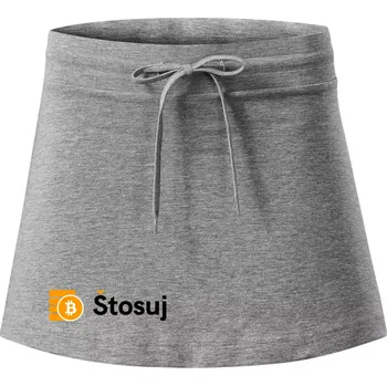 Dámská sukně Štosuj - Logo na prsou - Sportovní sukně - two in one - XL ( Tmavě šedý melír )