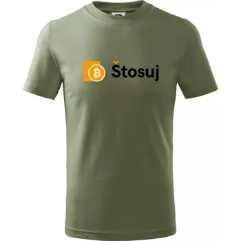 Chlapecké tričko Štosuj - Logo na prsou - Tričko dětské bavlněné - 122 cm/6 let ( Khaki )