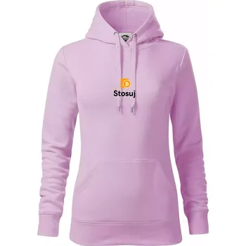 Dámská mikina Stosuj - logo čtvercové - Mikina dámská Cape s kapucí - 2XL ( Orchid )