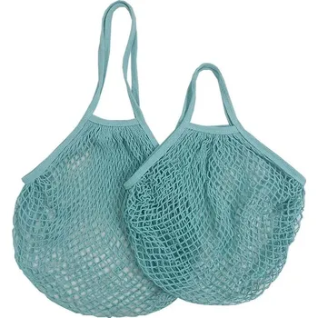 Nákupní taška Nákupní síťová taška z bavlny | ekologická taška, nákupní taška - Azurová modrá 14 , S-10x35x38cm