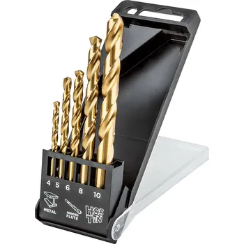 Vrtačka Graphite Vrták do kovu HSS-TiN sada 4.0-10.0 mm, 5 ks 57H196