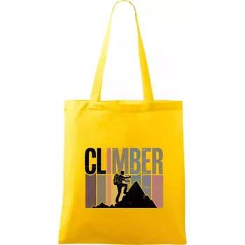Climber - pruhy barevné - Taška bavlněná - 42 x 38 cm ( Žlutá )
