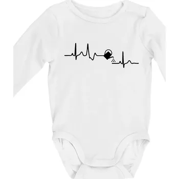 Kojenecký body EKG zahrada - konev - Body kojenecké s dlouhým rukávem - Dlouhý r. do 3 měs ( Bílá )