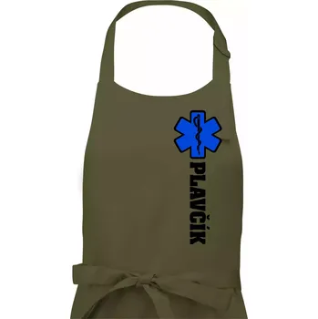 Kuchyňská zástěra Hvězda života - Plavčík - Pánská zástěra na vaření - Univerzální velikost ( Khaki )