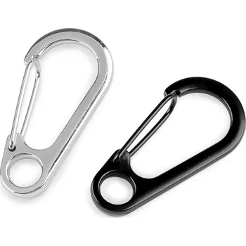 Kovová karabina, průvlek 8 mm, Balení 10 ks, Varianta 1 nikl