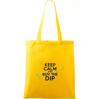 Zeleno červený graf Keep Calm and Buy the Dip - Taška bavlněná - 42 x 38 cm ( Žlutá )