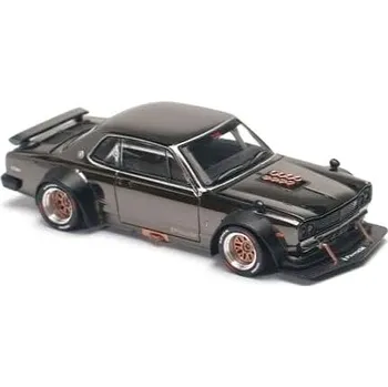 autíčko Nissan Skyline GT-R V8 Drift šedá 1:64 - Pop Race Nissan Skyline - kovový model auta 1/64