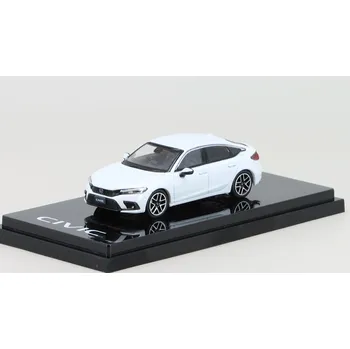 autíčko Honda Civic (FL1) LX bílá 1:64 - Hobby Japan Honda Civic (FL1) LX - kovový model auta