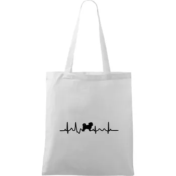 Havanský psík ekg - Taška bavlněná - 42 x 38 cm ( Bílá )