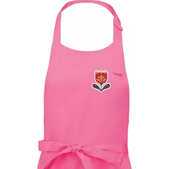 Kuchyňská zástěra Folklor na prsu tulipán - Pánská zástěra na vaření - Univerzální velikost ( Růžová )