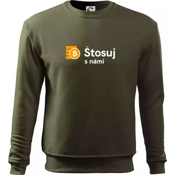 Chlapecké tričko Štosuj s námi - logo velké - Mikina Essential dětská - 146 cm/10 let ( Military )