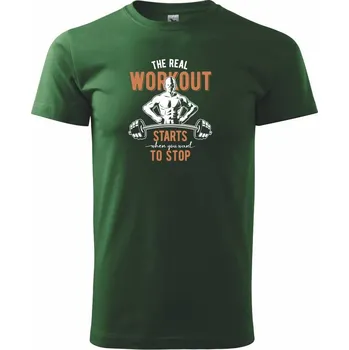 The real workout - Triko extra velké (5-8XL) - 6XL ( Lahvově zelená )