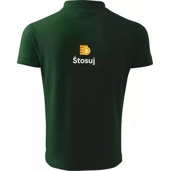 Pánská košile Stosuj - logo čtvercové - Polokošile pánská Pique Polo 203 - 3XL ( Lahvově zelená )