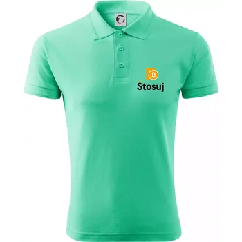 Pánská košile Štosuj - Logo jen na prsu - Polokošile pánská Pique Polo 203 - 5XL ( Mátová )
