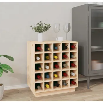 vidaXL Skříňka na víno 55,5 x 34 x 61 cm masivní borovice [821529] Barva: Přírodní