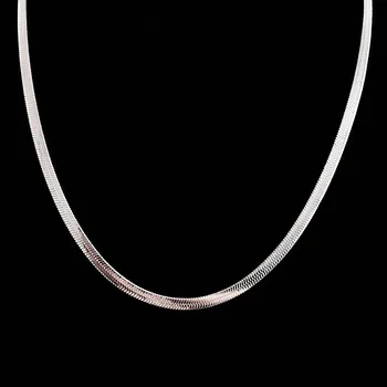 Řetízek Klasický plochý řetízek hádek z chirurgické oceli 0,4 cm, 50 cm č. 1704