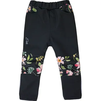 Chlapecké kalhoty ESITO Dětské softshellové kalhoty DUO Spring flowers Velikost: 92