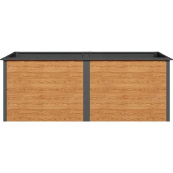 Jumi Ocelový vyvýšený záhon CM-316393 200 x 75 x 77 cm dekor dřevo