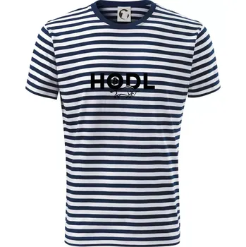 Pánské tričko Hodl, nápis a býk - Triko na vodu - XS ( Prouhovaná )