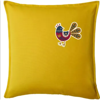 Polštář Folklor na prsu slepice - Polštář 50x50 - 50x50 - Pouze potah ( Žlutá )
