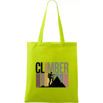 Climber - pruhy barevné - Taška bavlněná - 42 x 38 cm ( Limetková )