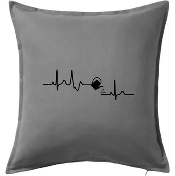 Polštář EKG zahrada - konev - Polštář 50x50 - 50x50 - Pouze potah ( Tmavě šedý melír )