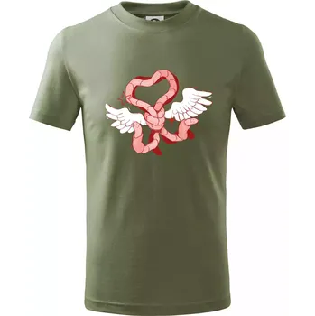 Chlapecké tričko Žížalí anděl (Alexis Citrine) - Tričko dětské bavlněné - 122 cm/6 let ( Khaki )