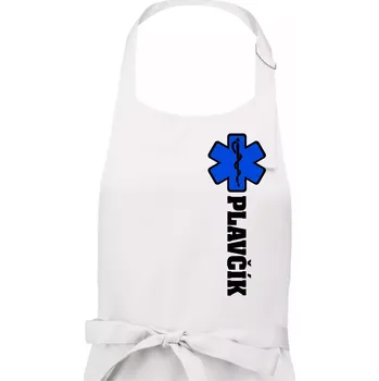 Kuchyňská zástěra Hvězda života - Plavčík - Dámská zástěra na vaření - Univerzální velikost ( Bílá )