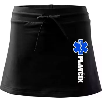 Dámská sukně Hvězda života - Plavčík - Sportovní sukně - two in one - L ( Černá )