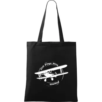 Nákupní taška Still Plays With Planes - Taška bavlněná - 42 x 38 cm ( Černá )